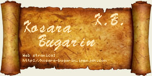 Kosara Bugarin vizit kartica